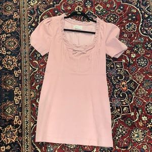 Blush pink Urban Outfitters bustier mini dress